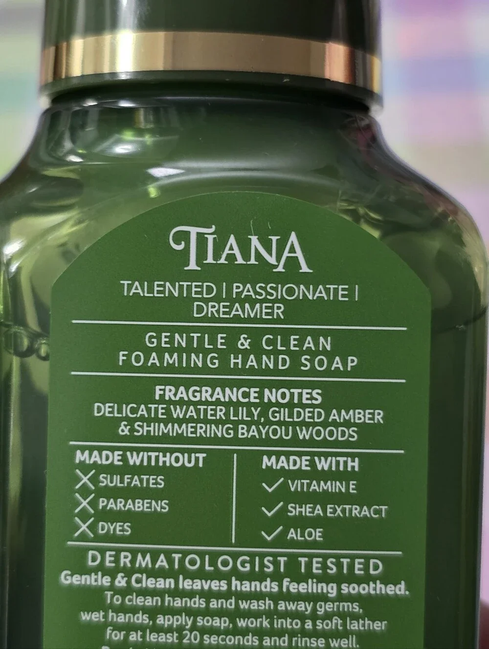 Bath & Body Works Disney Princess Tiana Gentle & Clean Foaming Hand Soap 8oz NEW